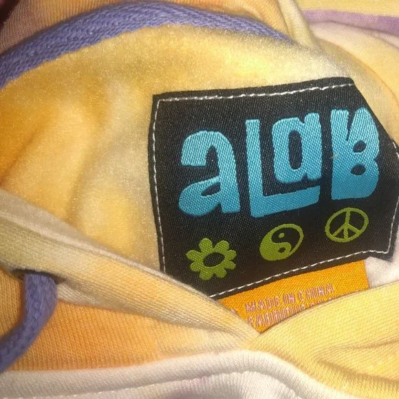 alab A-Lab Womens Size M Freela Mushroom Tie Dye Hoodie - Picture 3 of 9